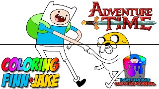 How to Color Finn and Jake Coloring Page - Adventure Time Coloring Book Cartoon Network