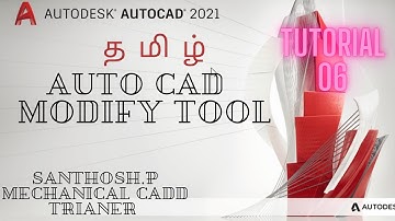 AutoCAD தமிழ் | Draw Modify Tool Explained with Examples | CADD Nest RR Nagar