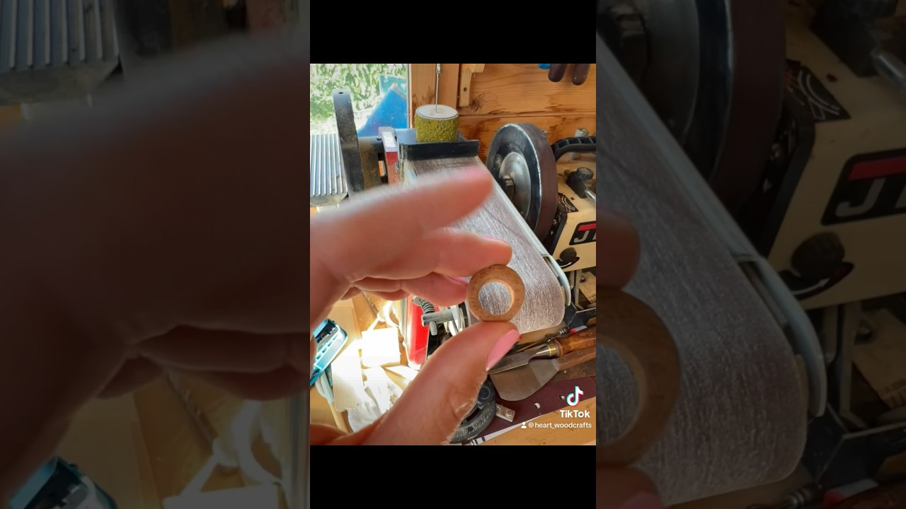 Making a wooden ring for my little girl 😍 