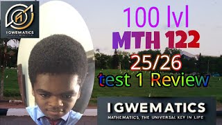 MTH 122 25/26 test 1 Review 