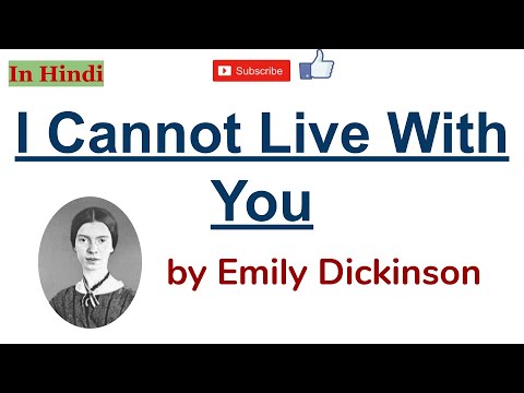 emily dickinson i cannot live with you
