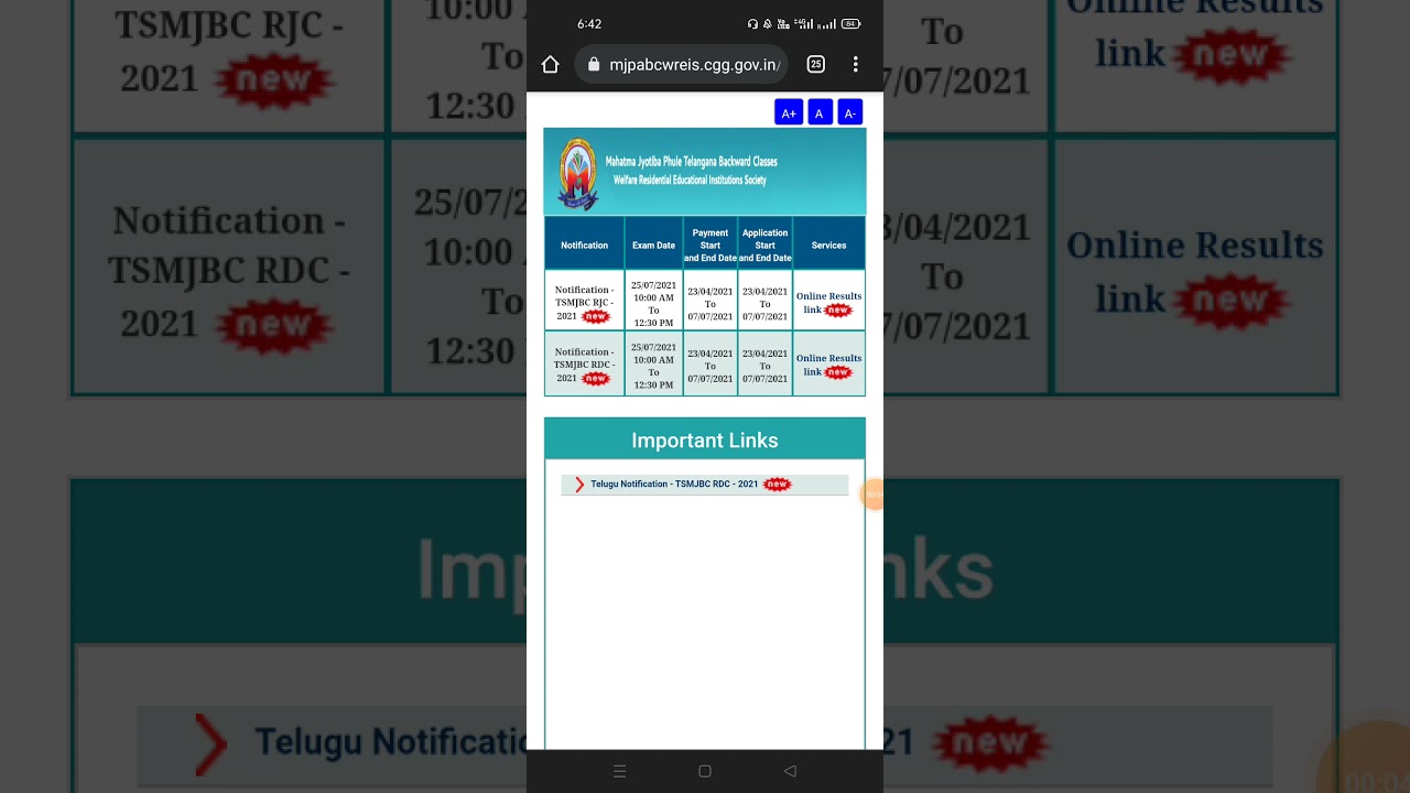 Tsmjbc second phase results||Tsrjc results@thanya2guide