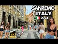 Sanremo italie 4k 60fps  visite  pied de la belle ville de sanremo italie