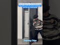 Young man works as a door inspector who kicks door to check its quality. #job #awesome