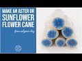 Make an Aster or Sunflower Flower Cane from Polymer Clay - in Blue