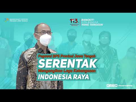 HARKITNAS | Seluruh Pegawai BPS Provinsi Jateng Menyanyikan Lagu Kebangsaan Indonesia Raya