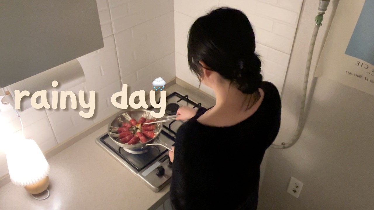 A Rainy Day at Home 🌧️ | Steamed Beef & Vegetable Rolls | Daily Vlog