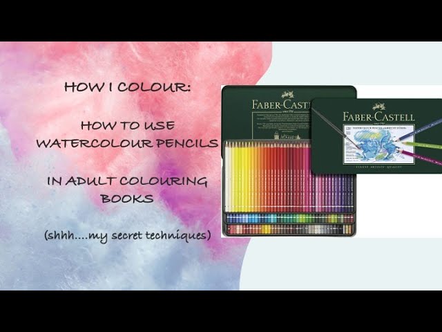 How to Use watercolor pencils with adult coloring books 