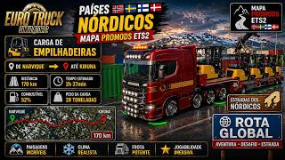 PAISES NÓRDICOS no MAPA PROMODS ETS2 - Carga de EMPILHADEIRAS (170km) de NARVIQUE até KIRUNA no ETS2