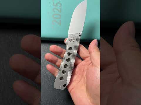 KB knives  KB470A Zephyr Tactical Folding Knife Grey Integral Titanium Handle 4.65
