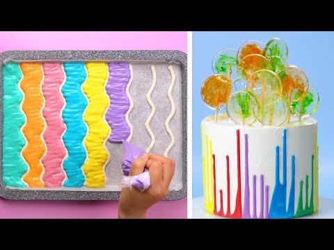 カラフルな誕生日ケーキのアイデア | 最高のレインボーケーキを作る方法 | Top Yummy 日本