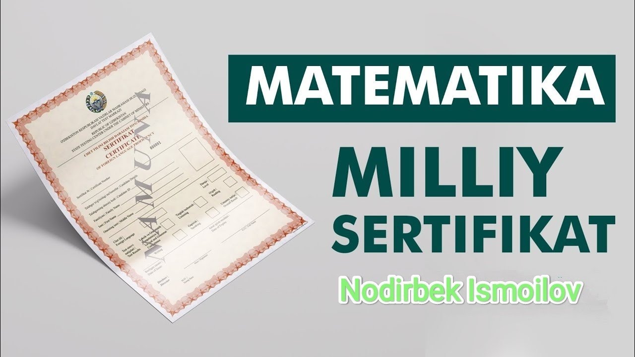 Milliy sertifikat. Mock-1 taxlil | Matematika | Nodirbek Ismoilov