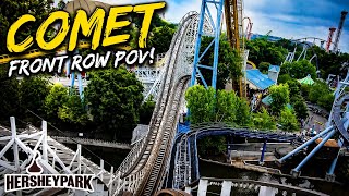 Comet Front Row POV | Hersheypark’s Classic PTC Wooden Coaster!