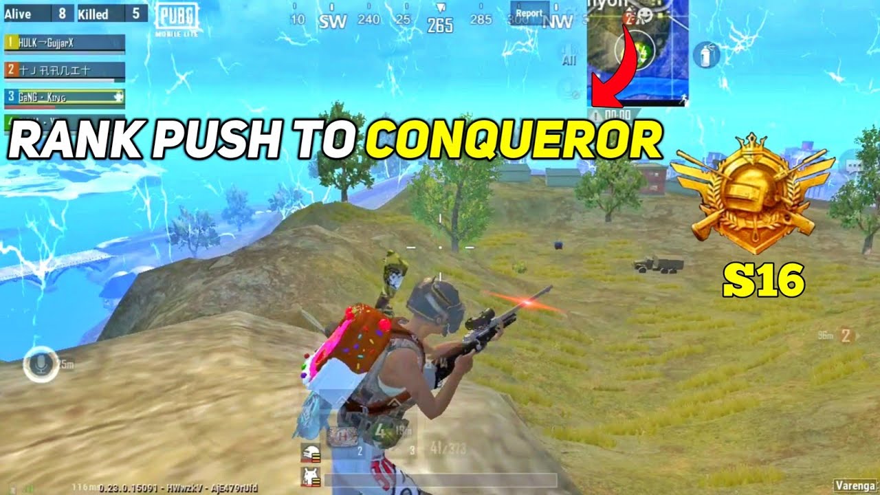 NEW SEASON S16 RANK PUSH TO CONQUEROR ⚡ - PUBG MOBILE LITE BGMI LITE ...