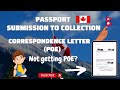 Passport Submission After PPR | Correspondence Letter (POE) | Passport Stamping for Canada Visa