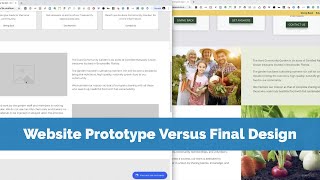 Website Prototype Using Draftium vs Final Design
