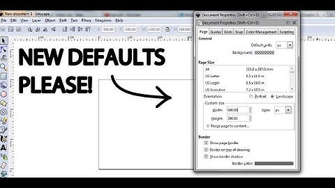 Setting Default Document Properties in Inkscape