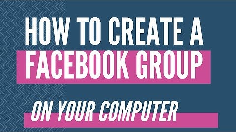 how to create a facebook group on computer - Facebook Tutorial