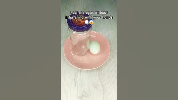 Peel the eggs without interfering with your hands 😱🥚 #egg #shorts #lifehacks