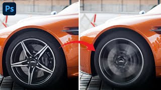How To Use Spin Tires In Photoshop | Spin Car Wheels | #photoshoptricks | #shorts screenshot 5