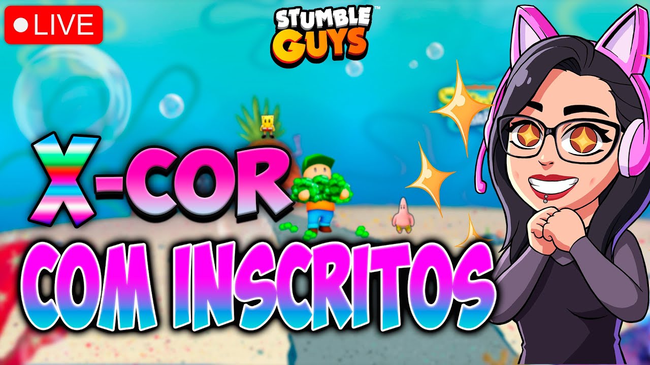 🔴 STUMBLE GUYS AO VIVO 🔥 BLOCK DASH LENDÁRIO 🔥 JOGANDO COM INSCRITOS! 💫  ‹ DARKGUINHO › 