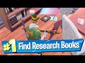 Collect research books from Holly Hedges and Pleasant Park Location - Fortnite