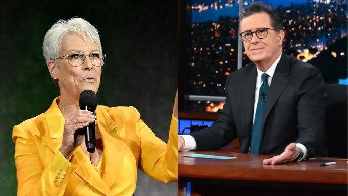 Jamie Lee Curtis addresses Stephen Colbert's The Late Show cancellation -  YouTube