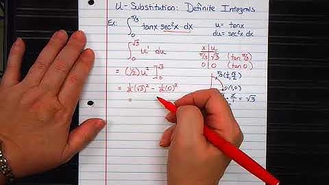 U Substitution Definite Integrals