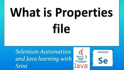 #Selenium#Propertiesfile#AutomationFramework What is a  Properties File in Selenium Automation