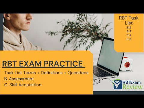 فهرست وظایف RBT راهنمای مطالعه ارزیابی و کسب مهارت + سوالات | بررسی آزمون RBT |