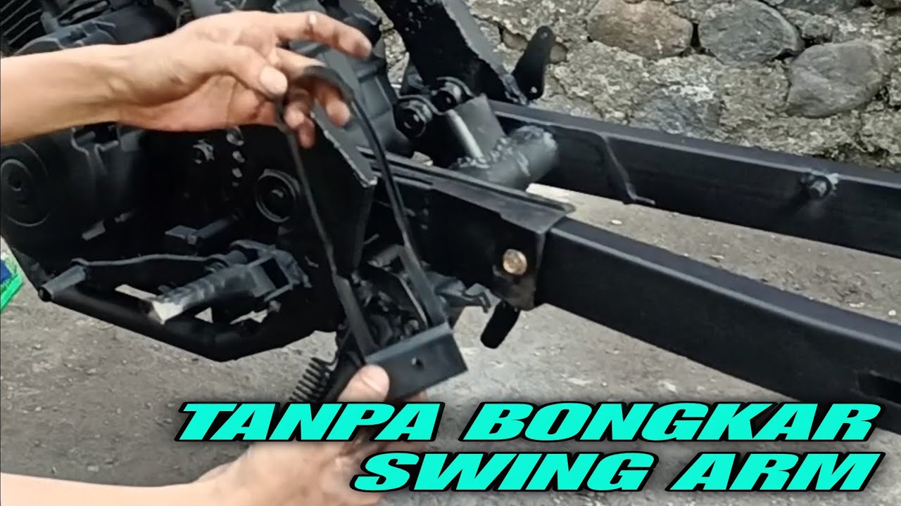CARA MENGGANTI KARET BANTALAN RANTAI MOTOR SATRIA FU FL TANPA BONGKAR SWING ARM