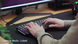 GMMK Pro Gateron Black Sound Test - Stock vs Lubed (with GPBT Black Ash)