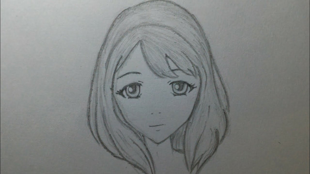 How to draw Anime girl face (improved)! - YouTube
