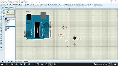 Tutorial Menyalakan LED dengan Push Button di Proteus 8 Profesional