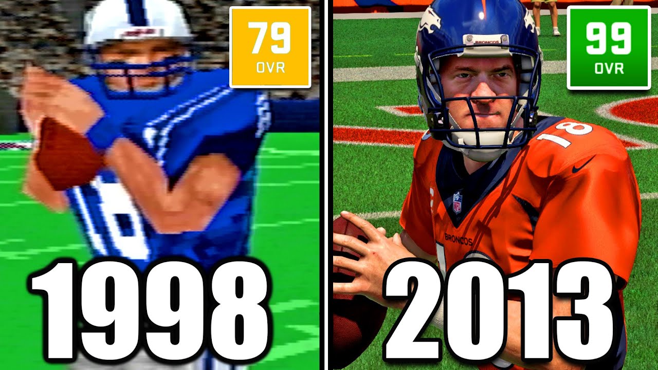 Throwing a Touchdown With Peyton Manning in EVERY Madden! - YouTube