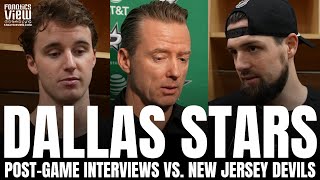 Jake Oettinger, Jamie Benn, Roope Hintz &amp; Glen Gulutzan Recap Seguin Loss, SHUTOUT vs. New Jersey