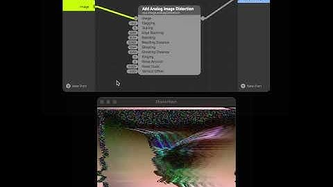 New in Vuo 2.2.0: "Add Analog Image Distortion" node