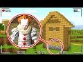 I FOUND PENNYWISE HIDING UNDER A VILLAGE in Minecraft Pocket Edition... *SCARY*