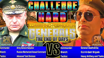 TEoD - Challenge - Hard - Russia Vs GLA Deathstrike  - Mechanized Command - The End Of Days Mod