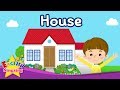 Kids vocabulary - House - Parts of the House - Learn English for kids - English educational video