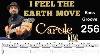 I FEEL THE EARTH MOVE (Carole King) How to Play Bass Groove Cover with Score & Tab Lesson