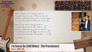 🎸 I'm Gonna Be (500 Miles) - The Proclaimers Guitar Backing Track with chords and lyrics