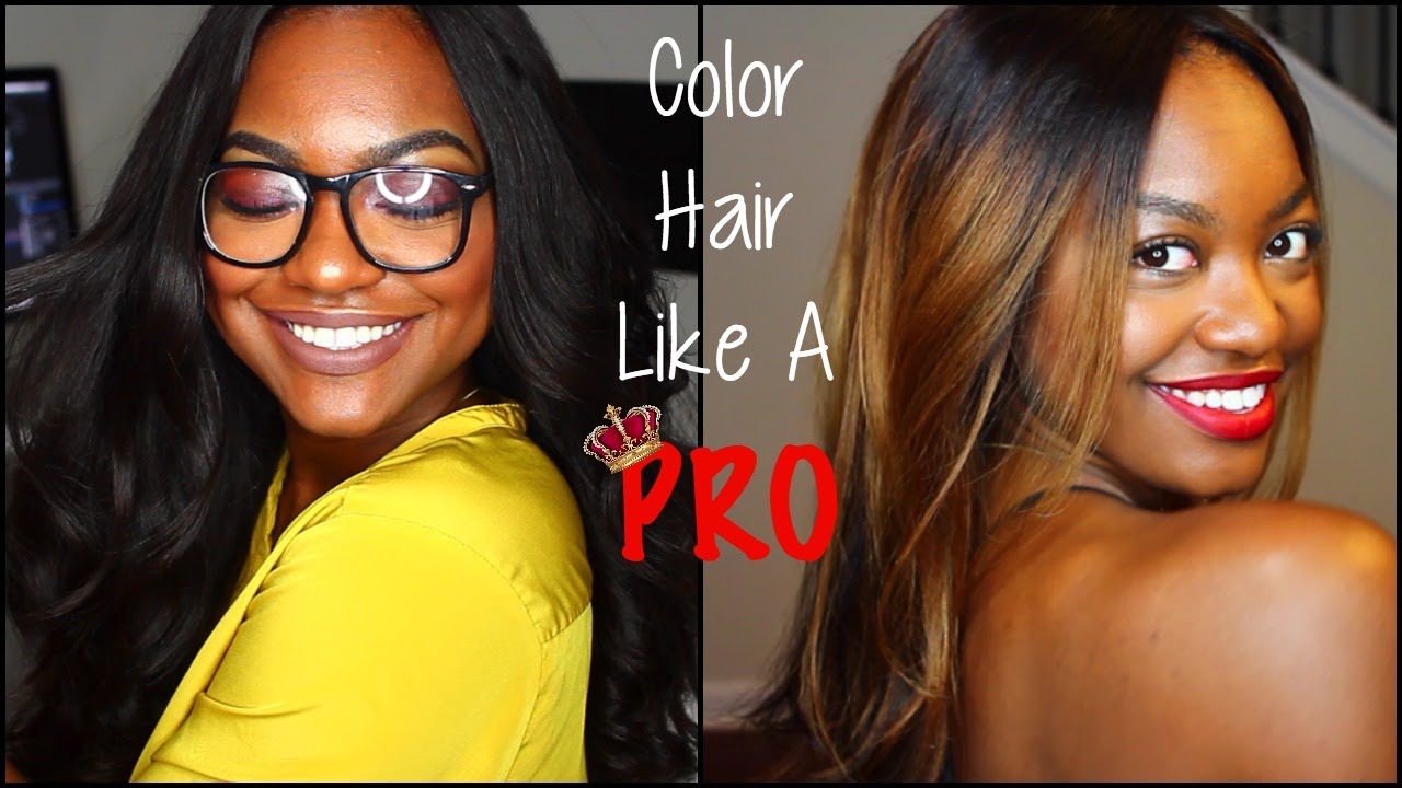 How to Professionally Color Hair AT HOME!! LetsAllBePros!!!! YouTube