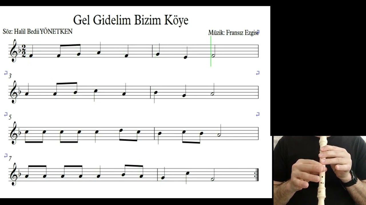 Gel Gidelim Bizim Köye - Blok Flüt Çalışma Videosu