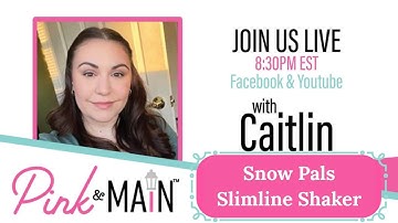 Snow Pals Winter Slimline Shaker Card with Caitlin