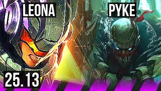 LEONA & Nilah vs PYKE & Vayne (SUP) | EUW Master | 25.13