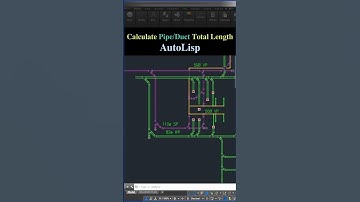 AutoCAD MEP Pipe Length AutoLisp | #plumbing #autocad #autolisp #lisp #shortsvideo #shorts