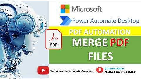 Power Automate Desktop : Merge PDF Files (PDF Automation)