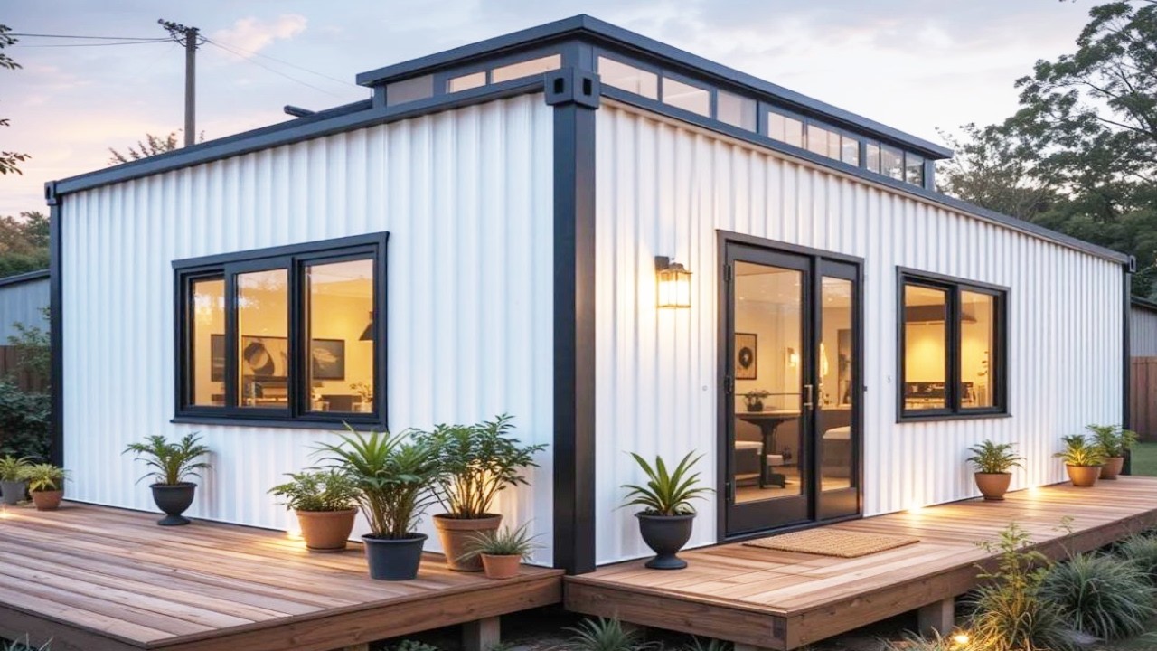 Tyler Design's luxury tiny house from a large shipping container that ...