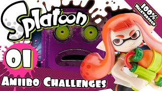 Splatoon Amiibo Challenges Part 1 - Inkling Girl Amiibo Unlockable 1! [FaceCam + HD1080P]